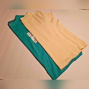 Croft & Barrow Teal and Cream Blouses